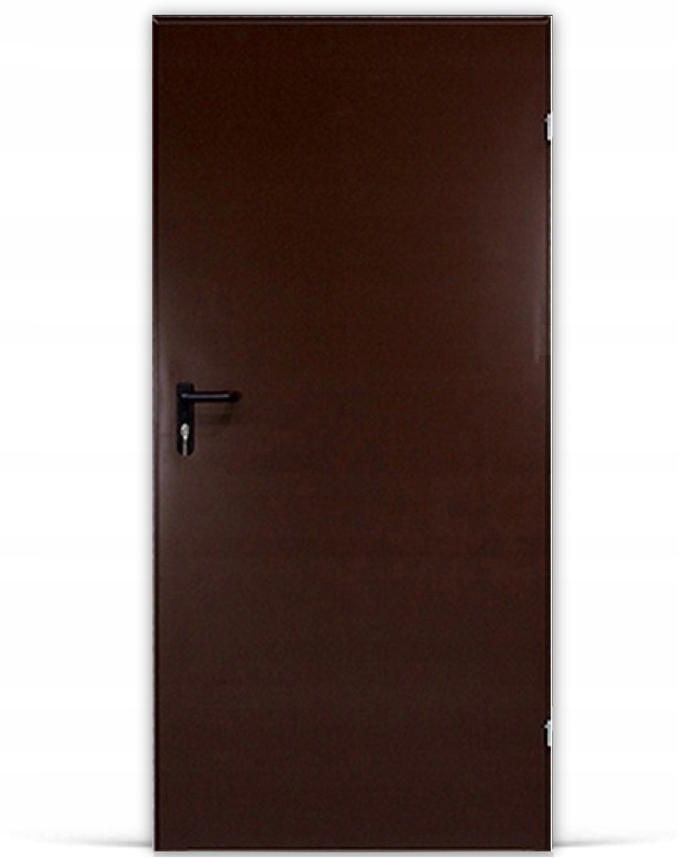 DRZWI WEJŚCIOWE TECHNICZNE METALOWE OCIEPLANE URAN+ OŚCIEŻNI, BRĄZ 70 PRAWE