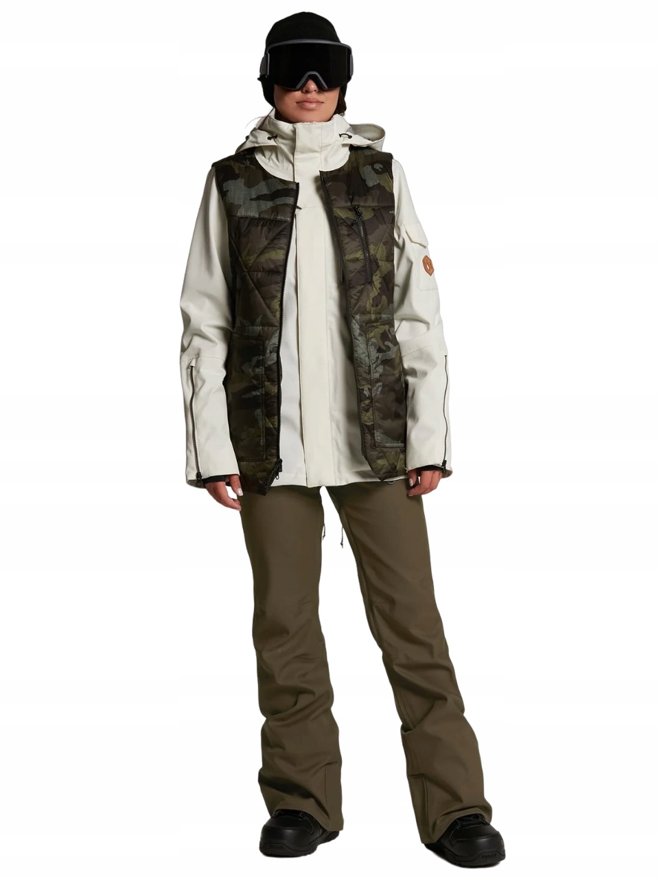 Kurtka Volcom damska narciarska wielofunkcyjna zimowa 4w1 kamizelka r. S