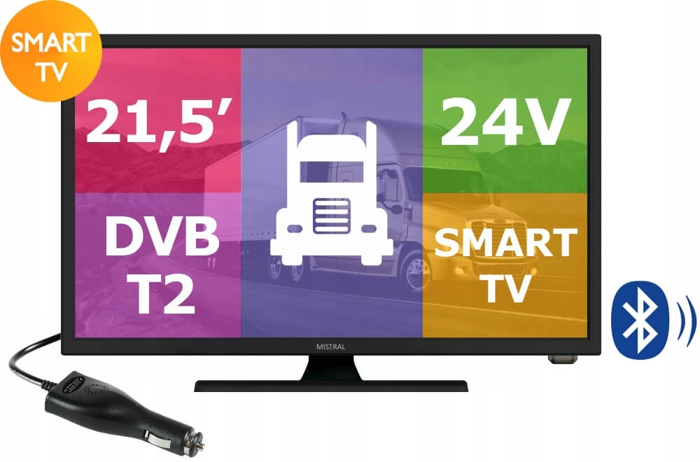 

Telewizor Samochodowy Tv Tir 21,5 Fhd 12/24V Smart