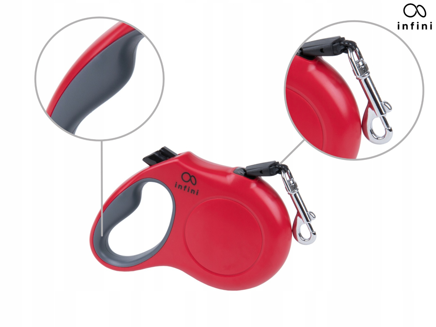 Levně infini Vodítko automatické Freedom XL 50kg Červené