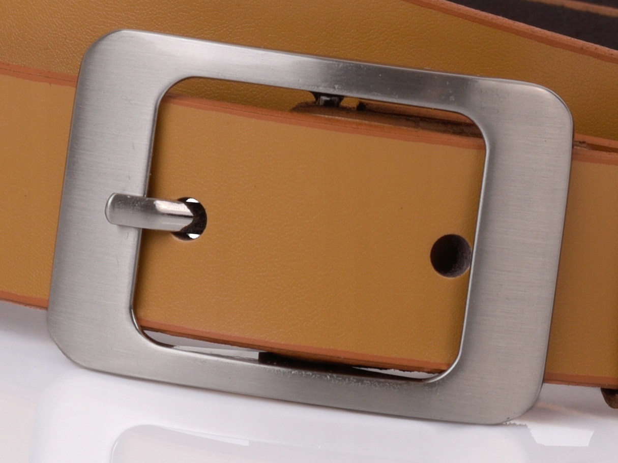 SKÓRZANY Pasek damski 3cm Musztarda Marka Marconi