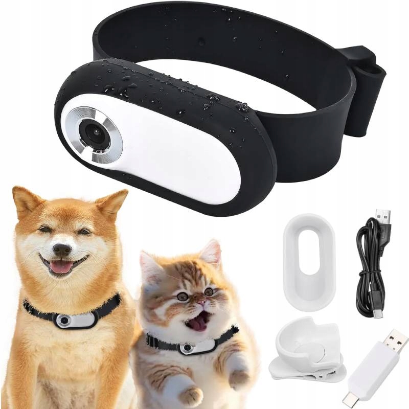 Kamera Z Obrożą Dla Zwierząt Full Hd 1080P Dla Małych Psów I Kotów