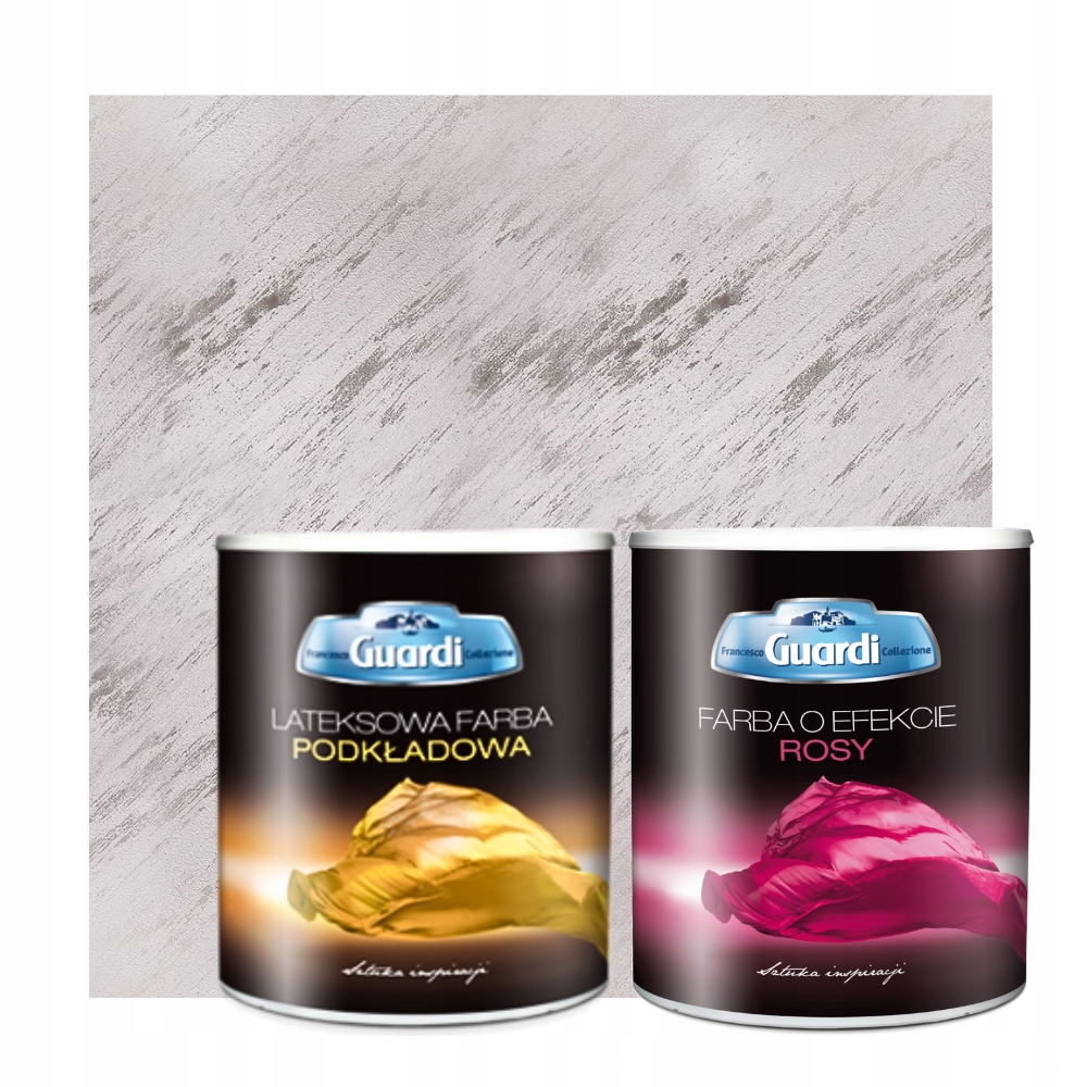 Dekoracyjna Farba o Efekcie Rosy Podkład Szary Jedwabisty 1L Guardi