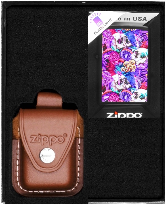 Sada Zippo Zapalovač Psychedelic Mushroom Design Dárkový No2