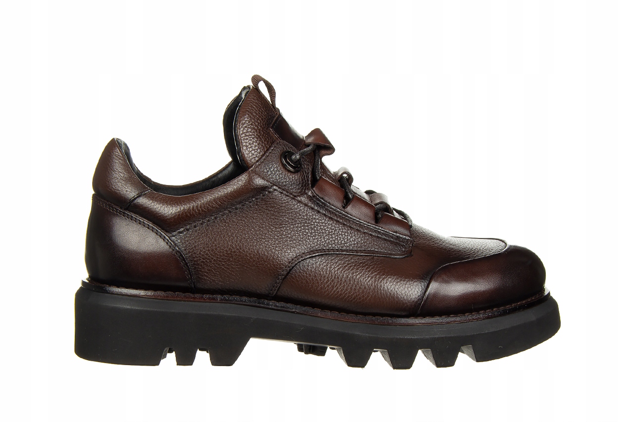Półbuty John Doubare B393-G1-SW5 Brązowe Męskie Buty Skóra Naturalna r.45