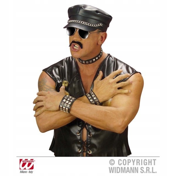 BRANSOLETKA Z ĆWIEKAMI CZARNA MOTOCYKLISTA MOTOCYKLISTKA PUNK ROCKMAN Marka Widmann