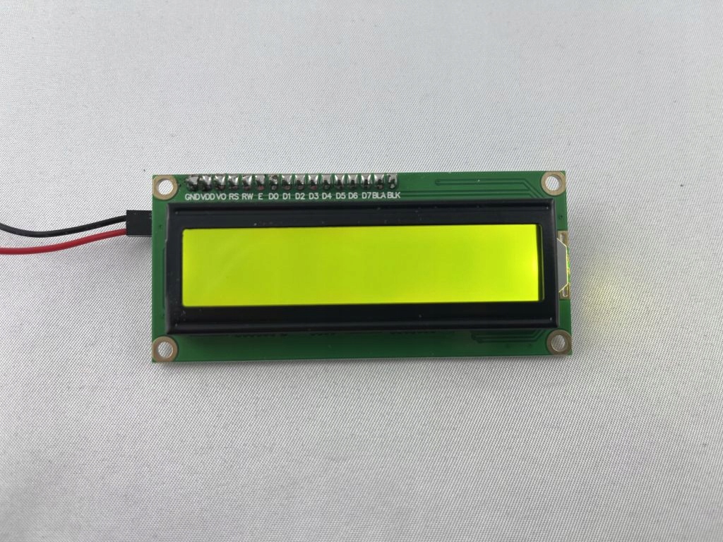 WYŚWIETLACZ LCD 1602 2x16 KONWERTER I2C czarne znaki żółto-zielone tło