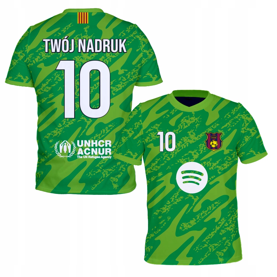 sportovní tričko Barcelona Zelená Vlastní Potisk velikost 158