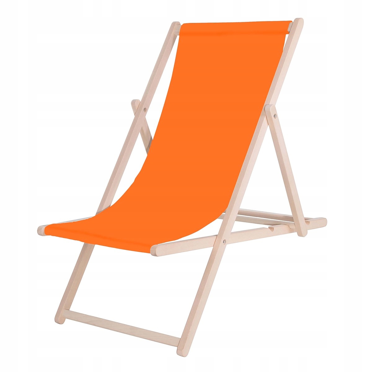 

Leżak Plażowy Drewniany Ogrodowy Pomarańczowy Pl