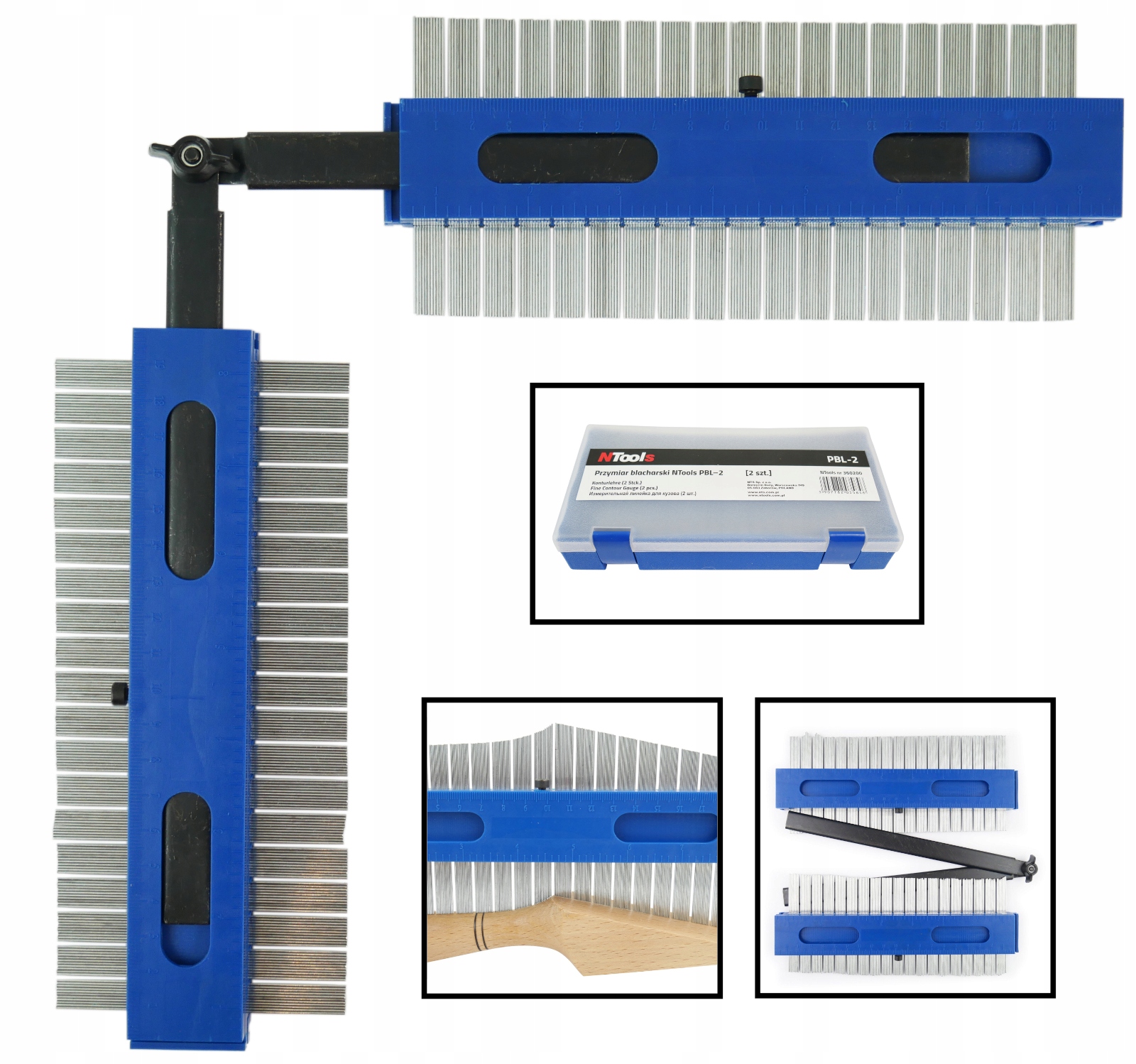 

Wzornik kształtów przymiar do blachy 2szt 40cm