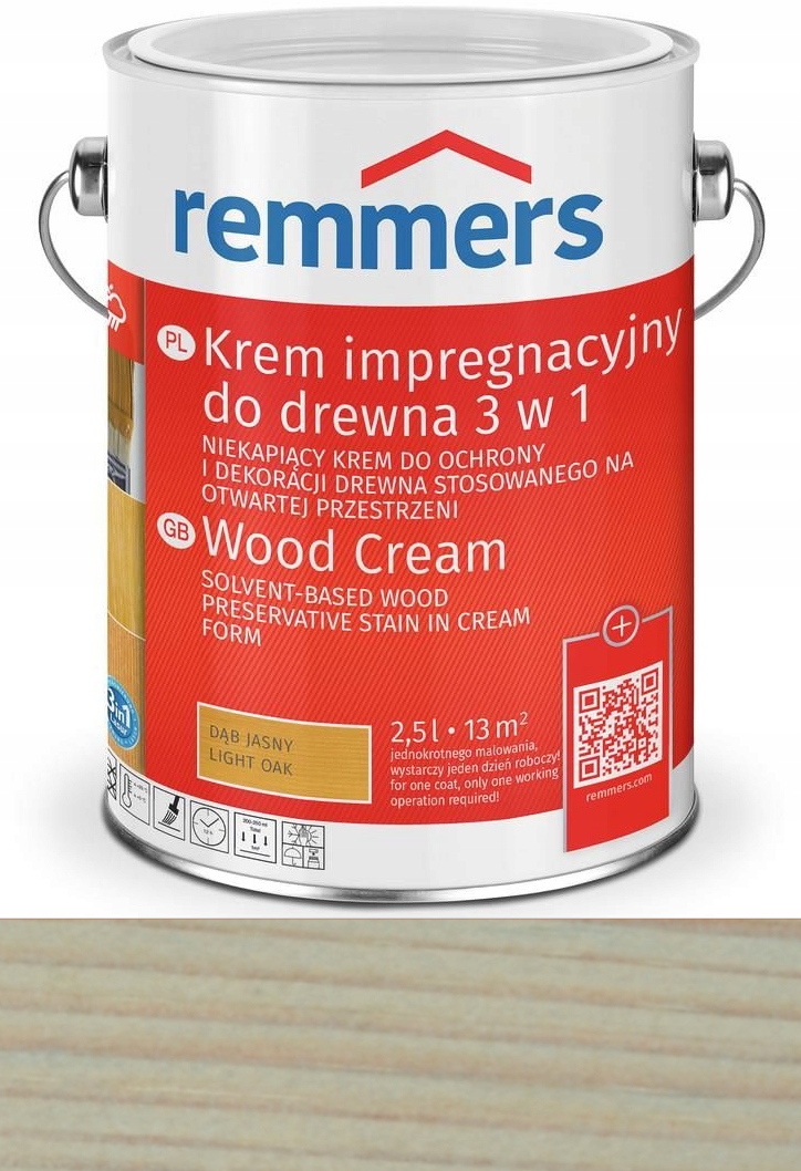 Remmers Holzschutz-Creme lazura 2,5L Stříbrně šedá