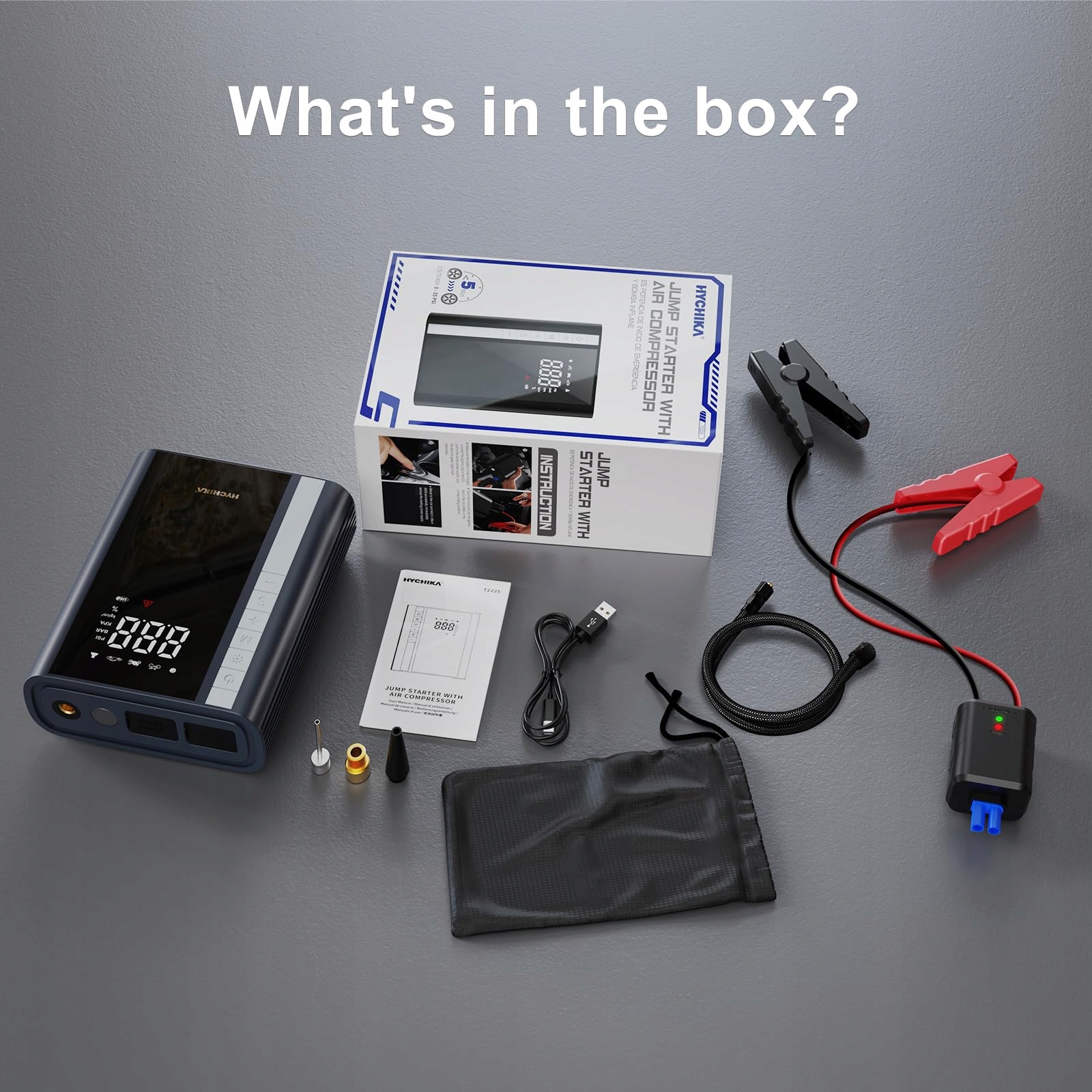 HYCHIKA Powerbank Z Kompresorem Do Samochodów Benzyna 6L Diesel 10L — miniatura 7