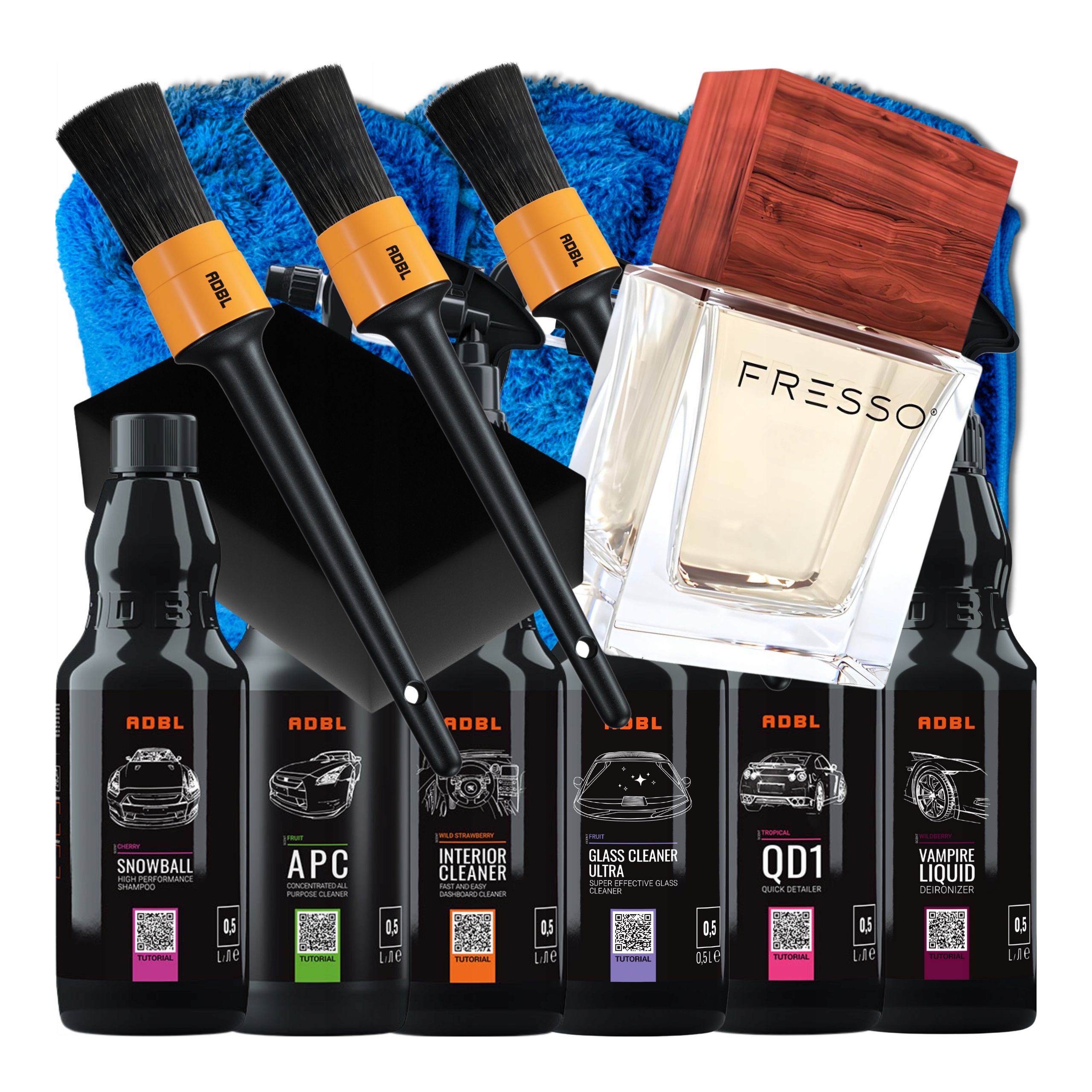 Adbl Zestaw Kosmetyków Do Auta Na Start Duży Set Perfumy samochodowe 50ml