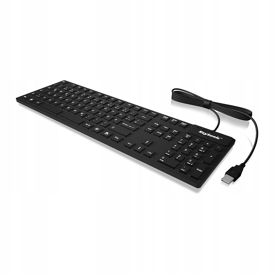 Keysonic KSK-8030 Klawiatura przewodowa Usb Qwertz czarna