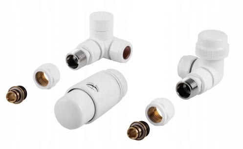 

Zestaw Do Grzejnika Osiowy Biały Lewy Złączki