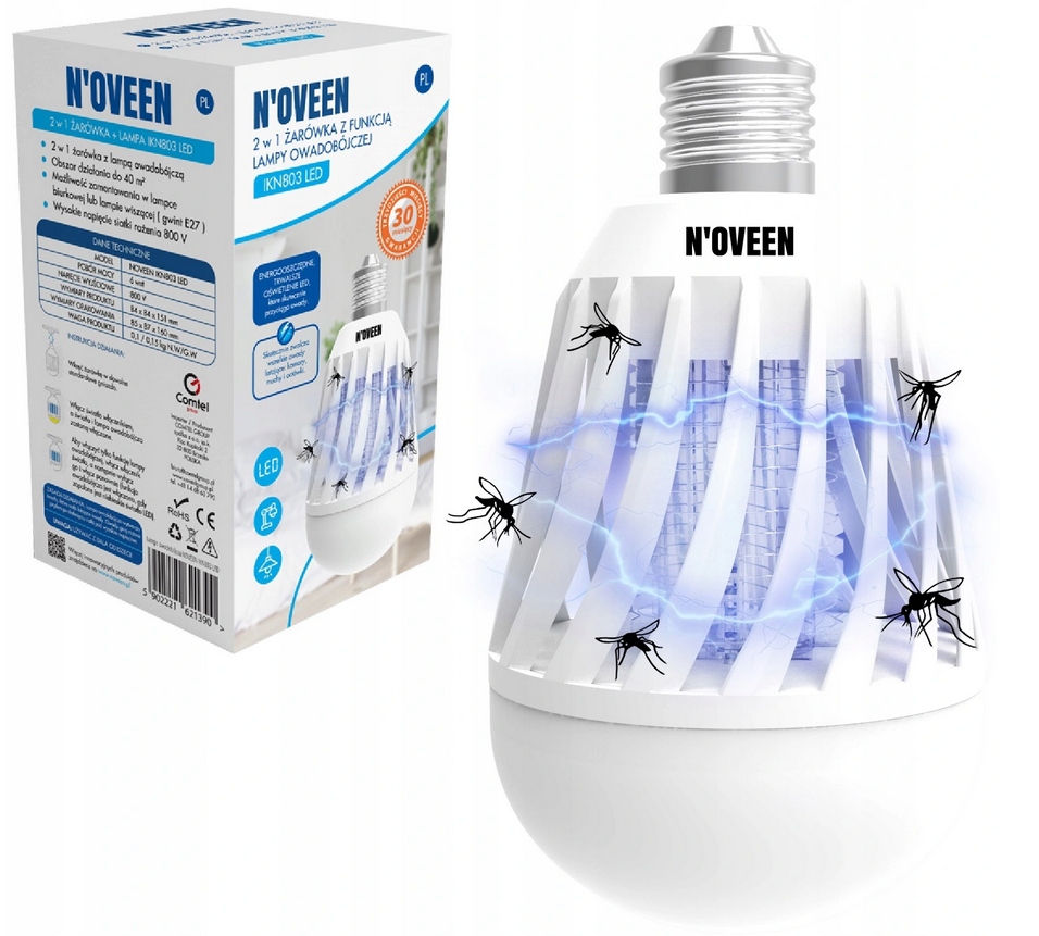 

Żarówka Owadobójcza lampa Led Komary Muchy 2w1