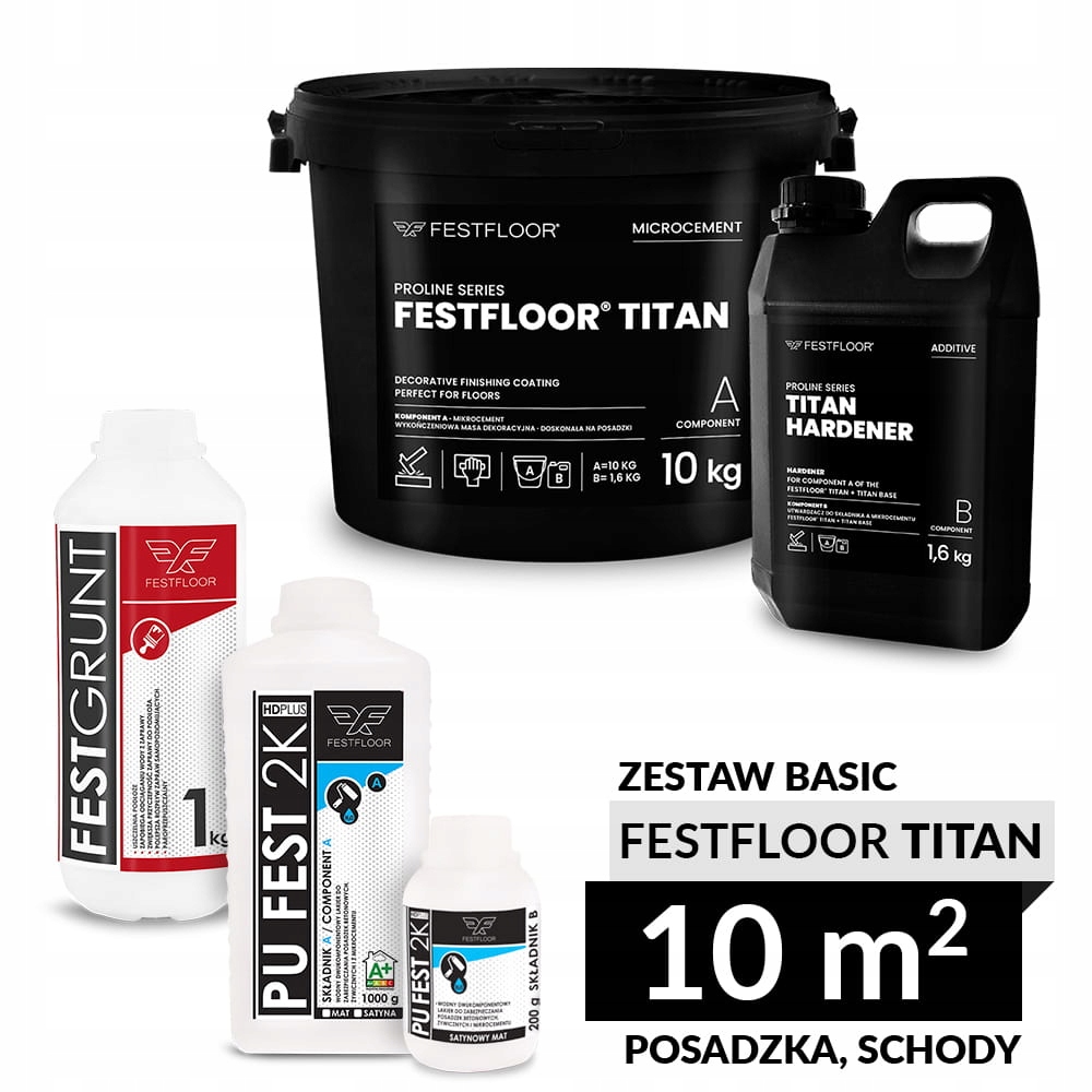 Festfloor Titan Basic mikrocement 10 m² – sada na podlahu