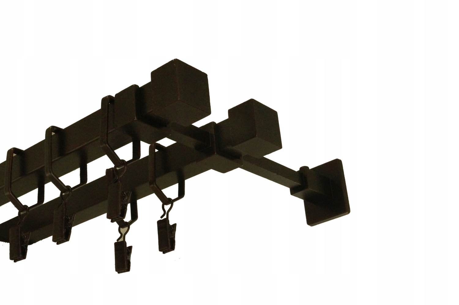 

Karnisz Metalowy Kwadro kwadratowy Podwójny 120 cm