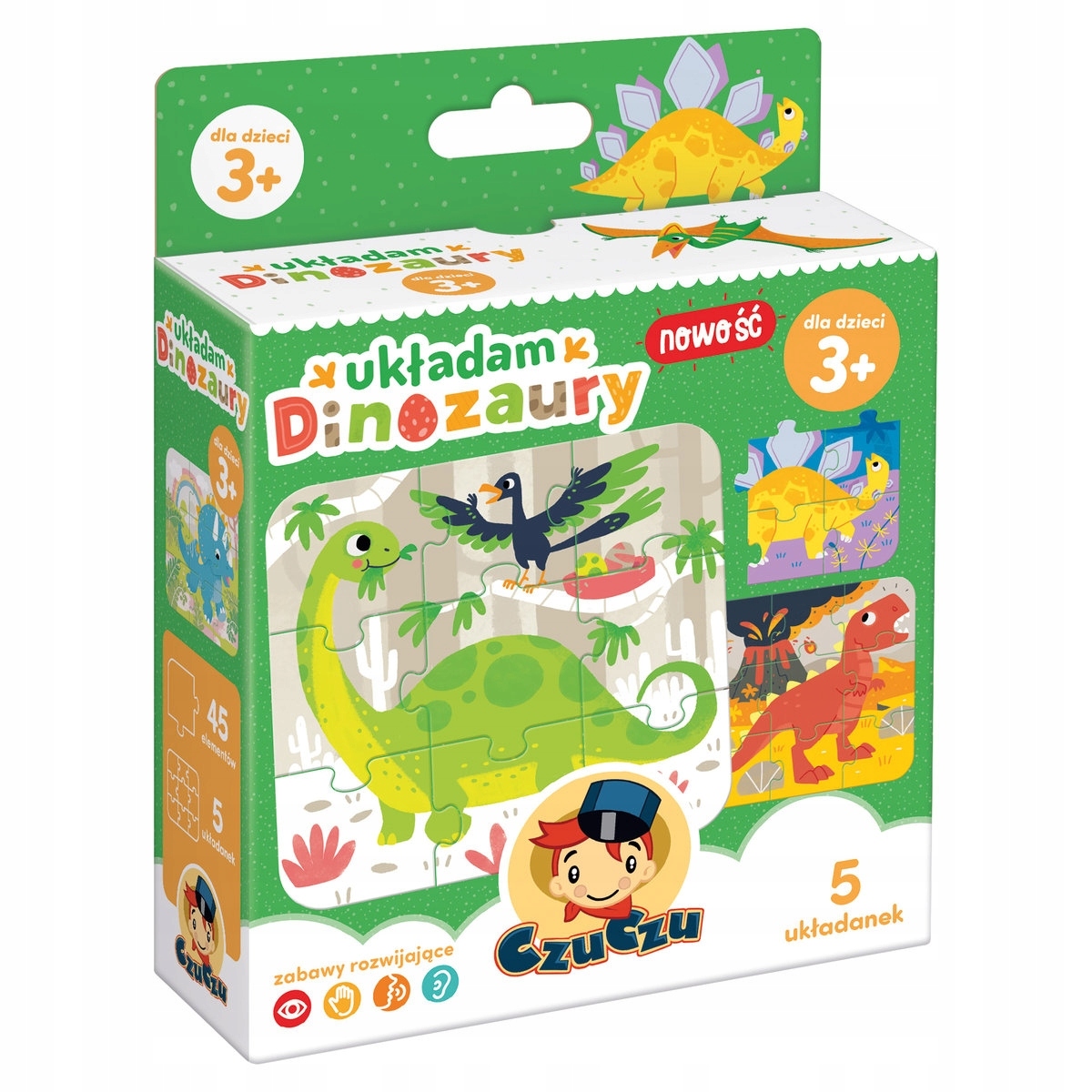 

CzuCzu Układam Dinozaury Puzzle 5 Układanek 3+