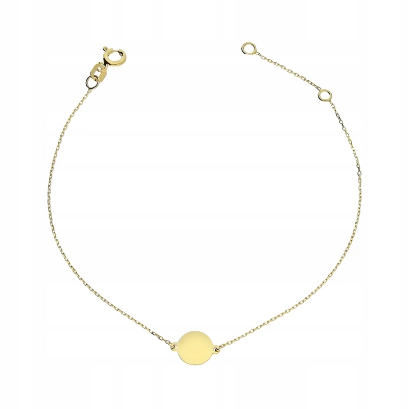 Zlatý náramek pro ženu 585 hladké kolečko elegantní jako dárek 14k