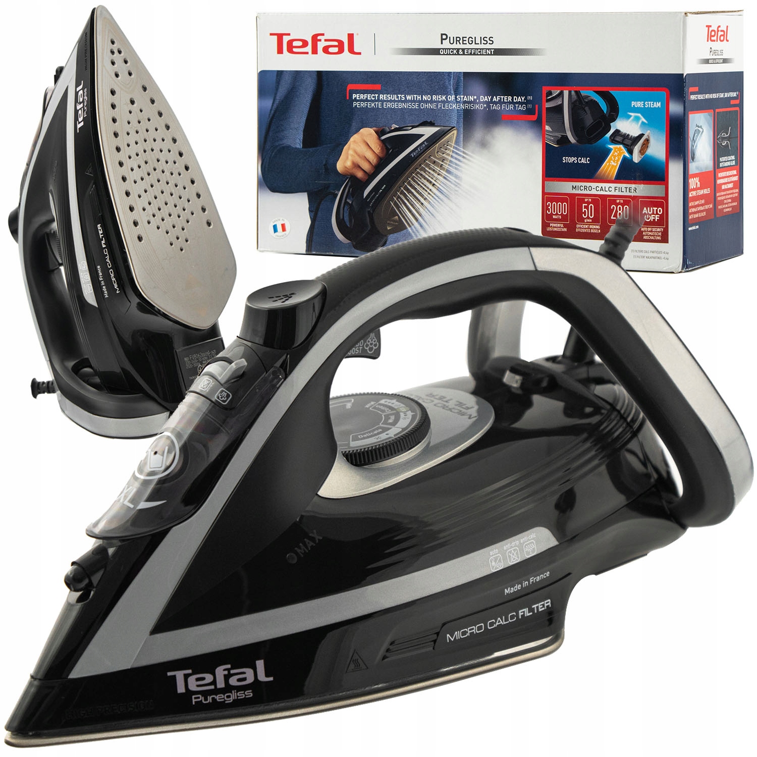 Żelazko Parowe Tefal Puregliss FV8062 3000W
