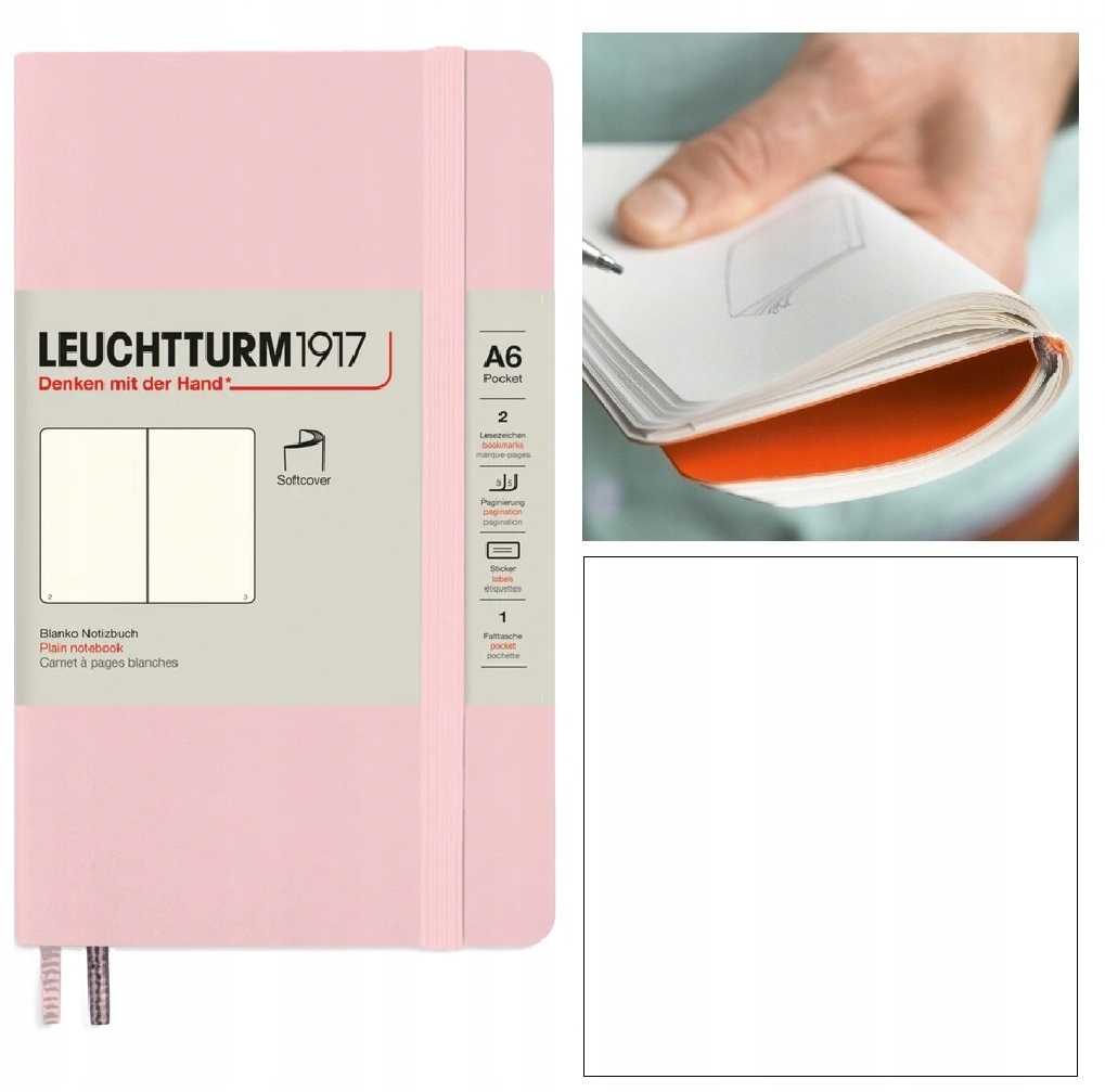 LEUCHTTURM1917 Notatnik Notes A6 szkicownik zeszyt gładki Pudrowy Róż