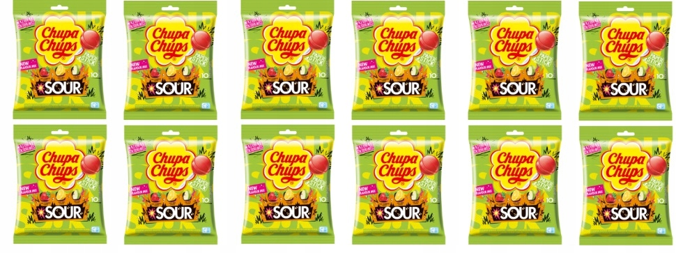 Levně 12x 120g Chupa Chups kyselé lízátka v krabičce
