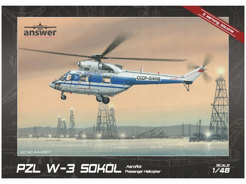 Vrtulník Pzl W-3 Sokol Aeroflot AA48007 Answer