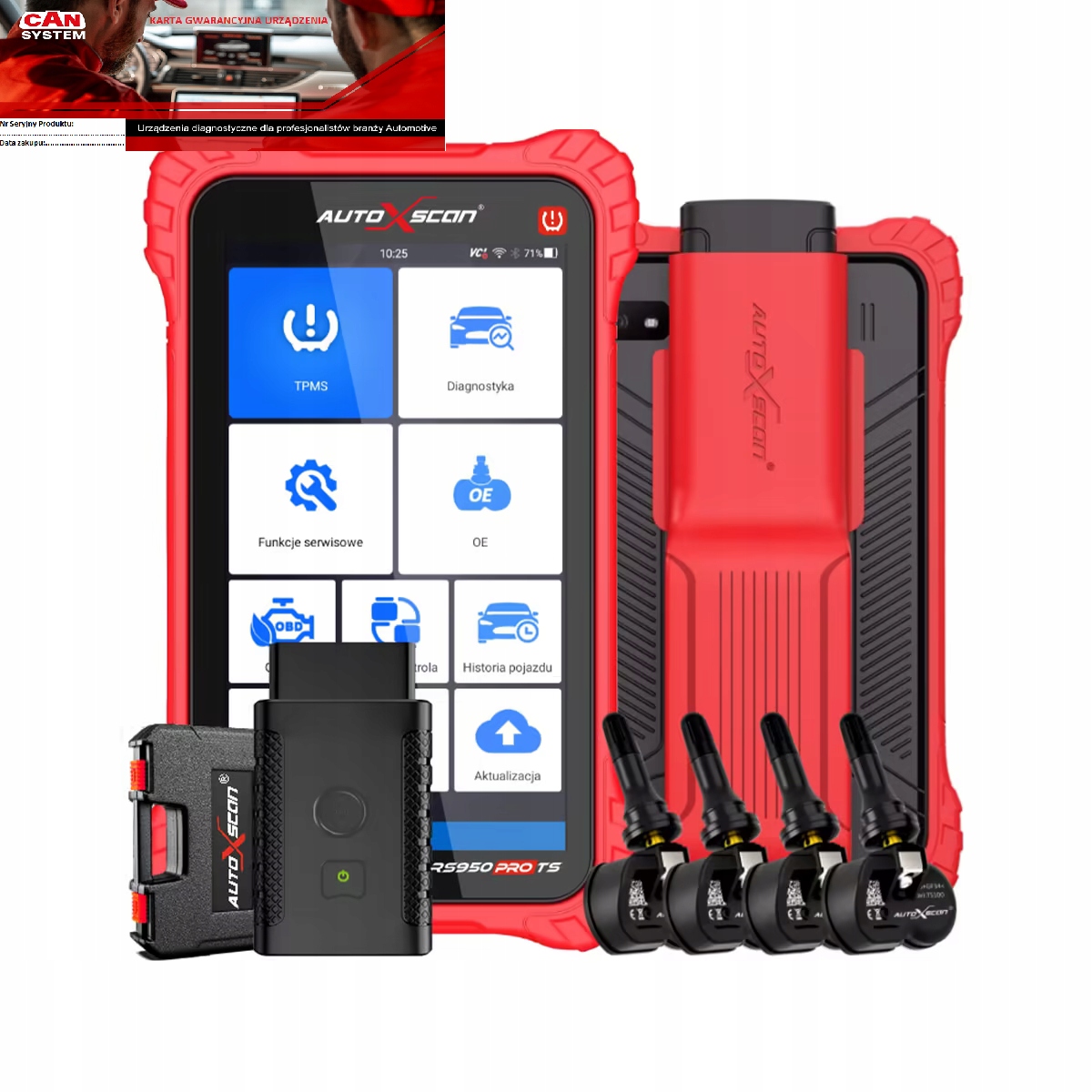 Autoxscan RS950 Pro Ts Diagnostický Nástroj Programátor Tpms Jazyk Poľský