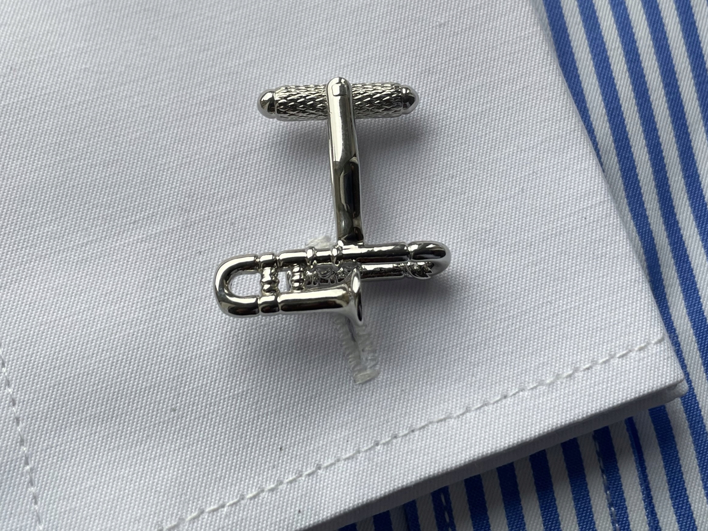 Zlaté manžetové knoflíčky Exc pro hudbu Trubka Pozoun v krásné krabičce