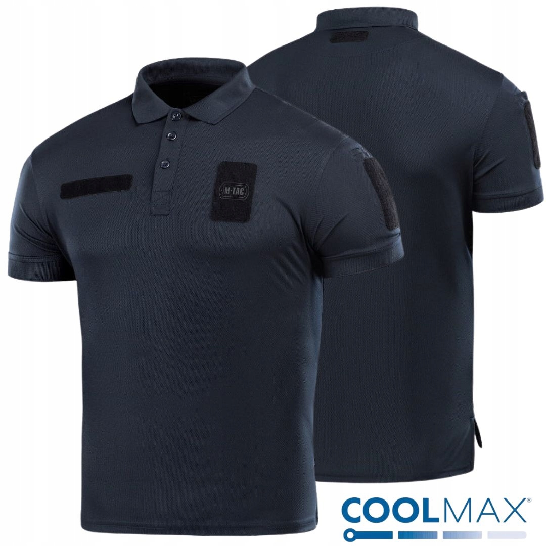Koszulka Polo Męska Wojskowa Termoaktywna M-Tac Elite CoolMax D.Navy L