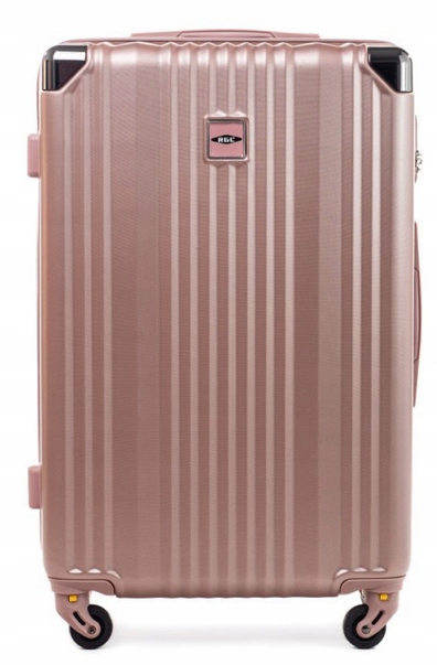 Walizka Średnia M Podróżna Rgl Abs Bagaż Rejestrowany 4 Kółka 360 Rose Gold