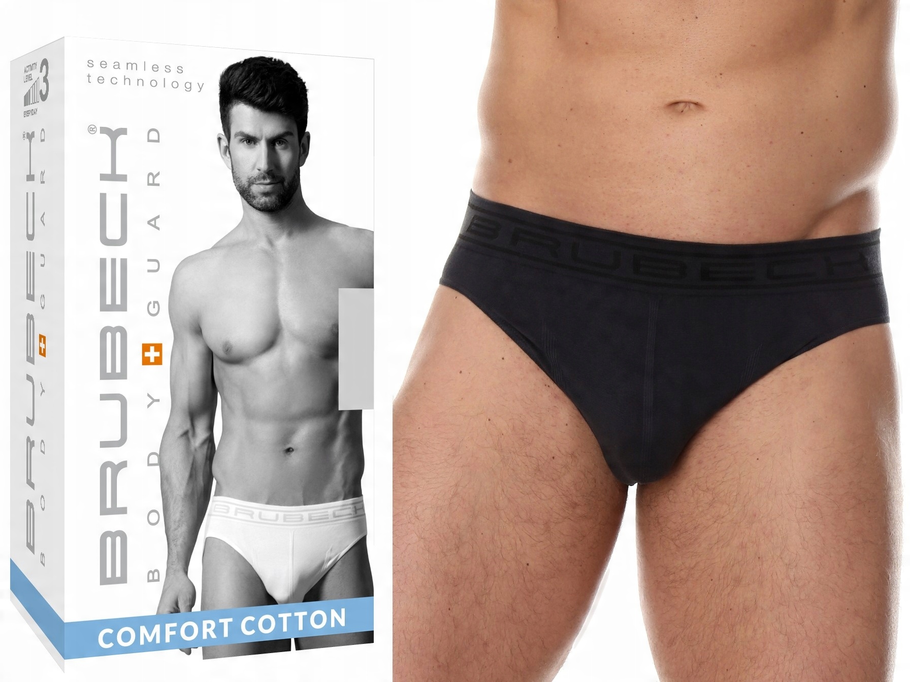 

Brubeck comfort cotton Slipy BE00290A grafit L