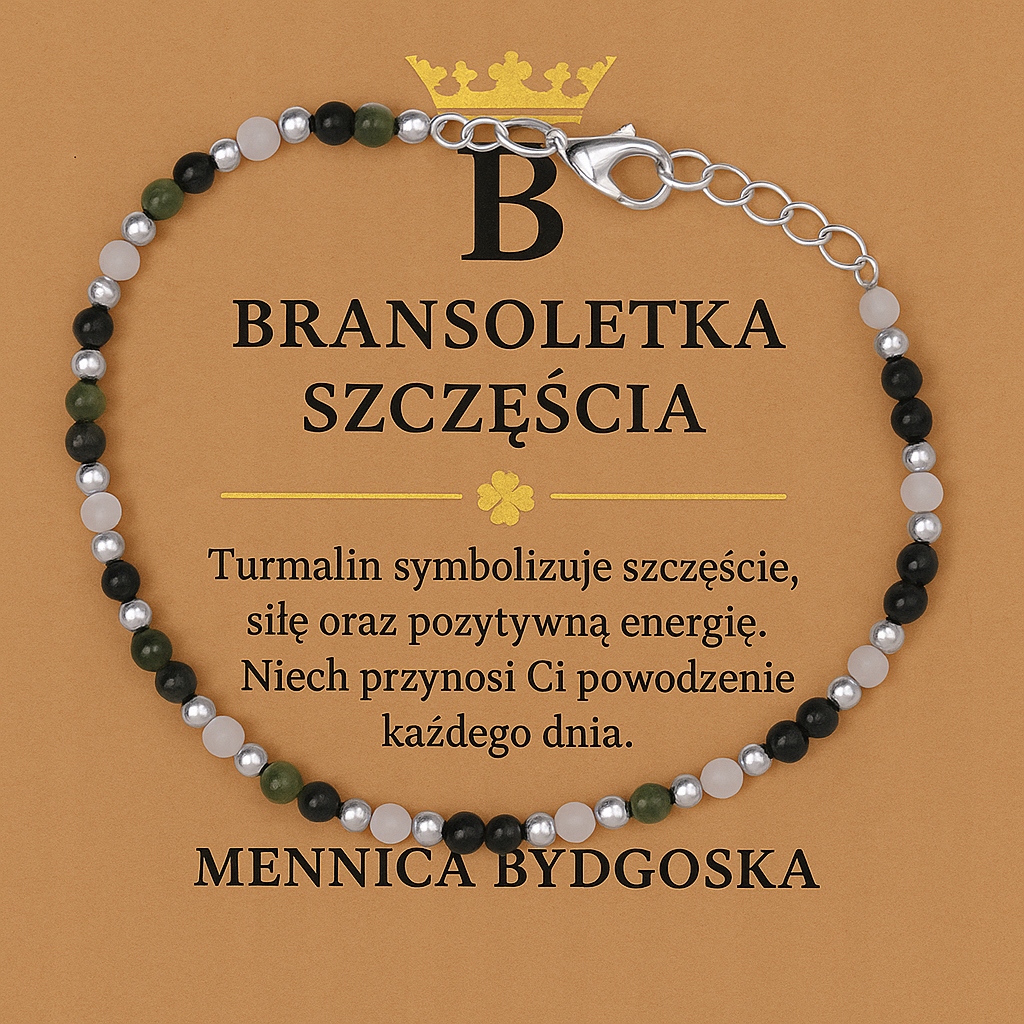 Dámský Stříbrný Náramek S Turmalínovými Kameny, Ochranný Talisman Stříbro