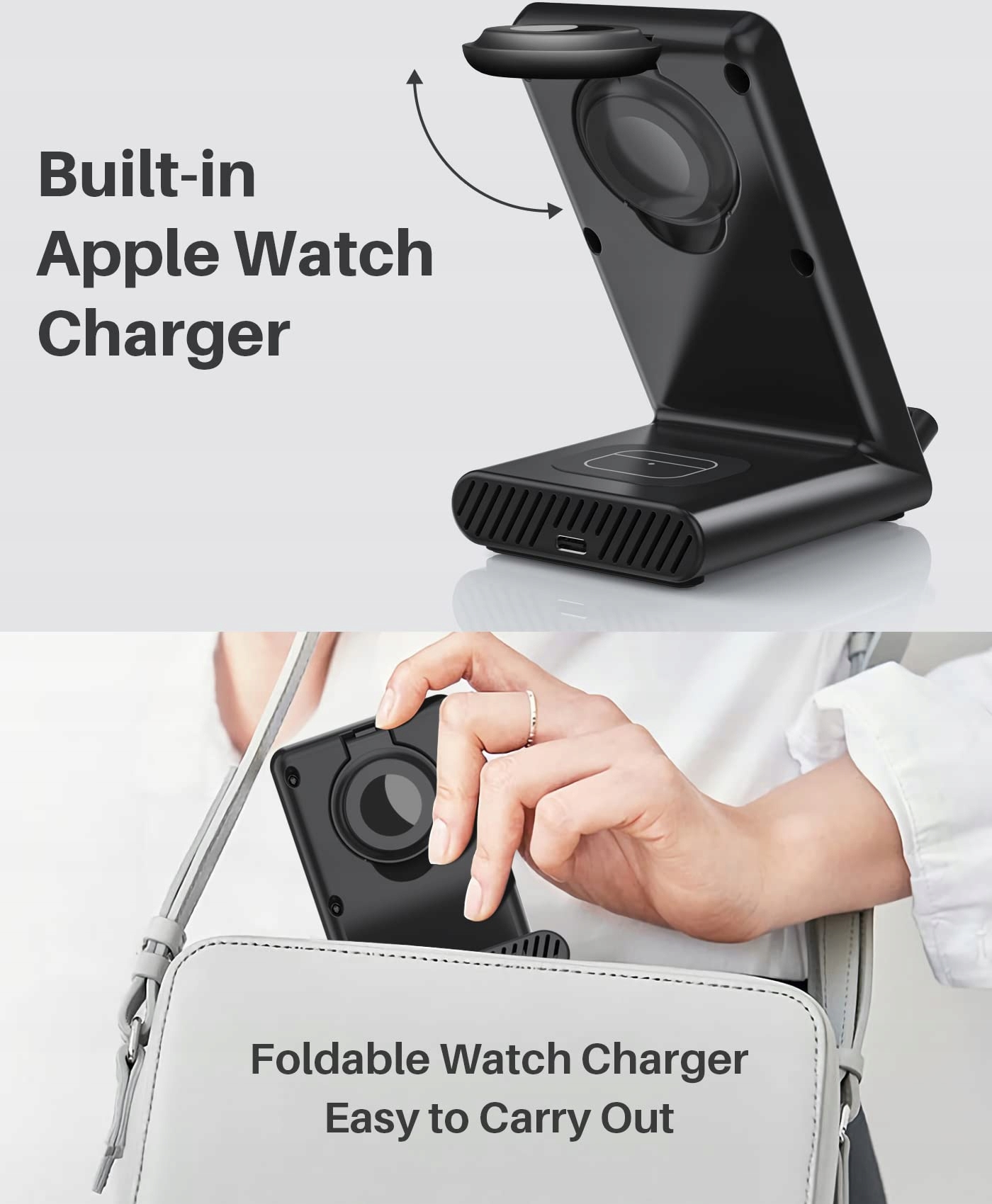 YLLZI ŁADOWARKA INDUKCYJNA DO IPHONE APPLE WATCH AIRPODS PRO 3w1 — miniatura 4