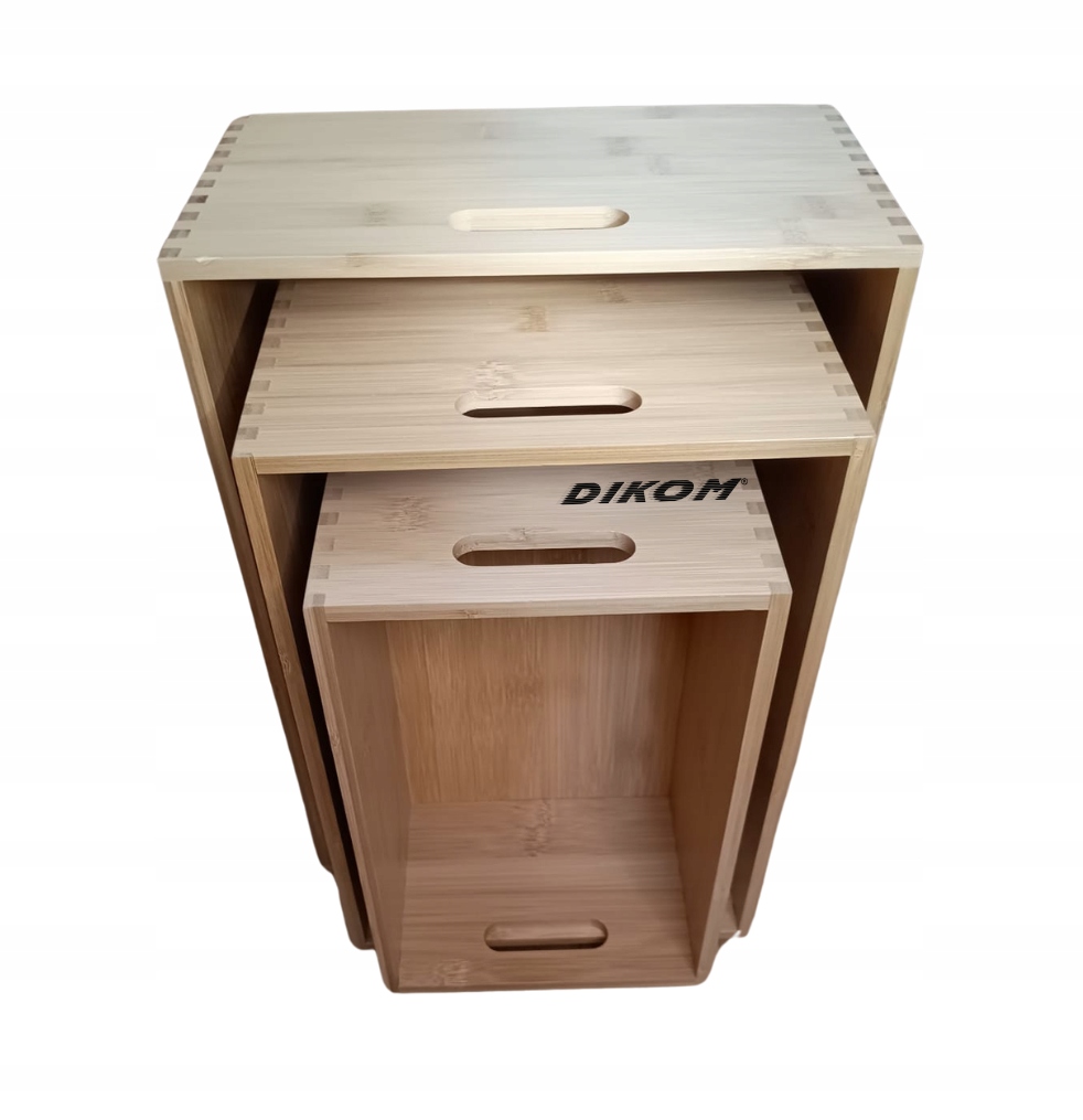 Sada 3 Bambusových Krabiček S Organizérem Do Koupelny Do Ložnice Boho Eko