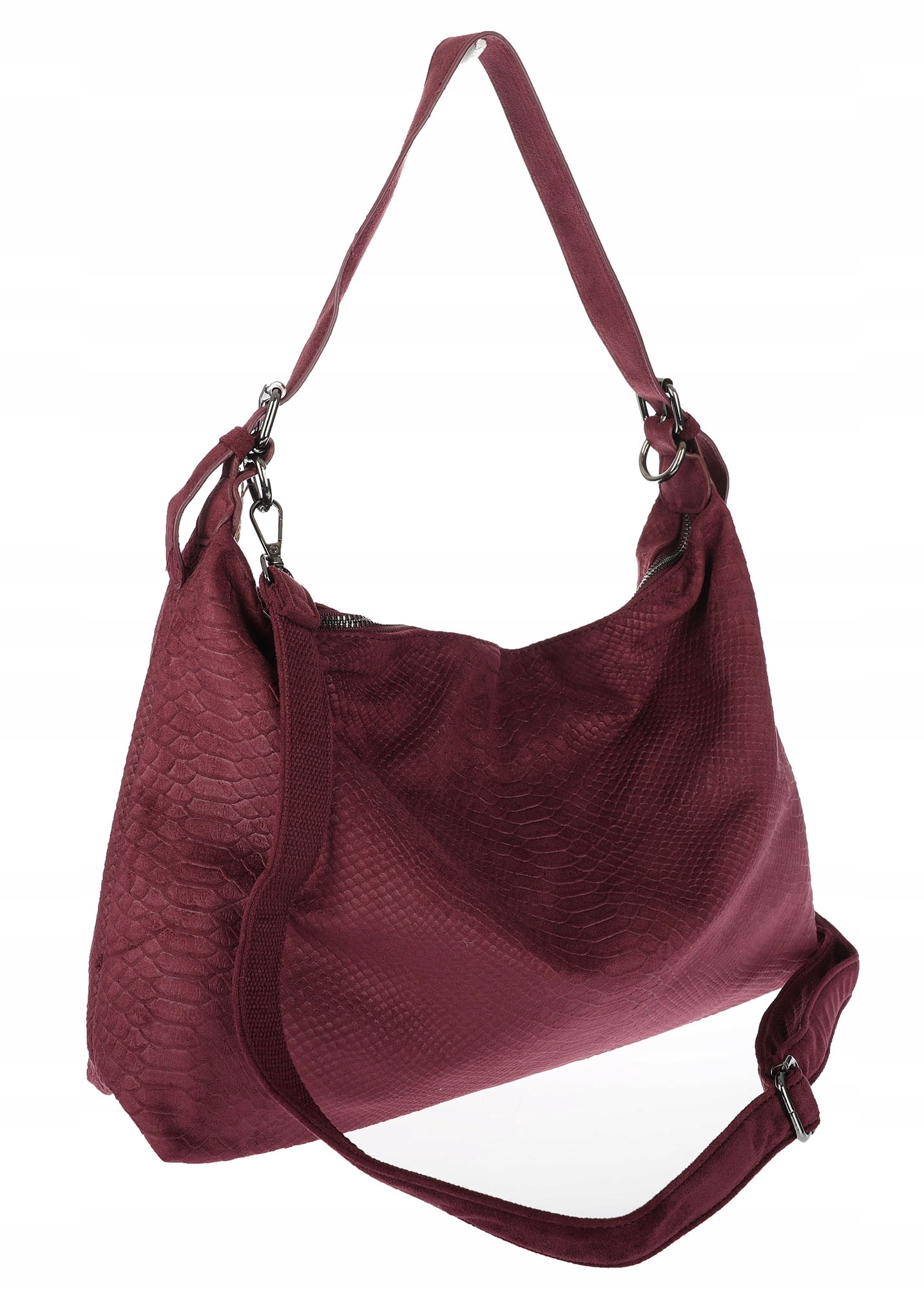 Dámská kabelka shopper semišová kabelka přes rameno PB4740 Červená