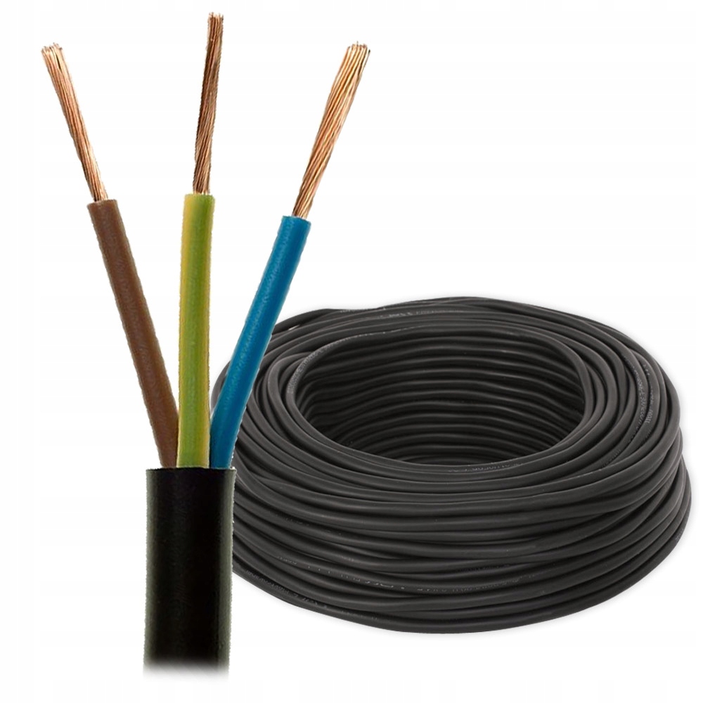 ELEKTROKABEL PRZEWÓD WARSZTATOWY OW 3x1,5 gumowy (H05RRF 3x1,5