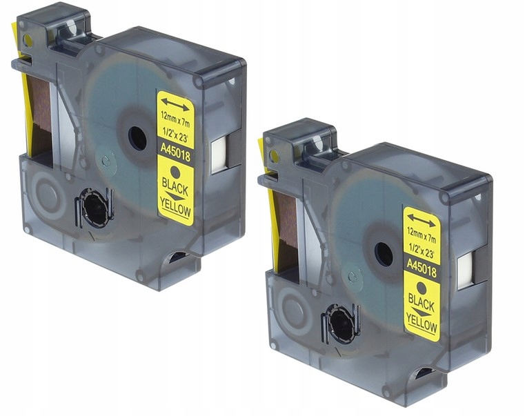 

2 Szt X Taśma Do Dymo D1 45018 Żółta S0720580 12mm