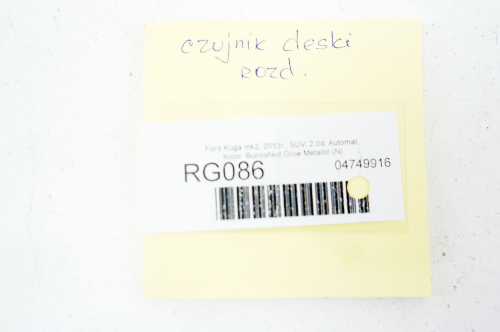 RG086 Ford Kuga Mk2 II Czujnik Nasłonecznienia AM5T-19E663-AC Typ samochodu 4x4/SUV Samochody osobowe