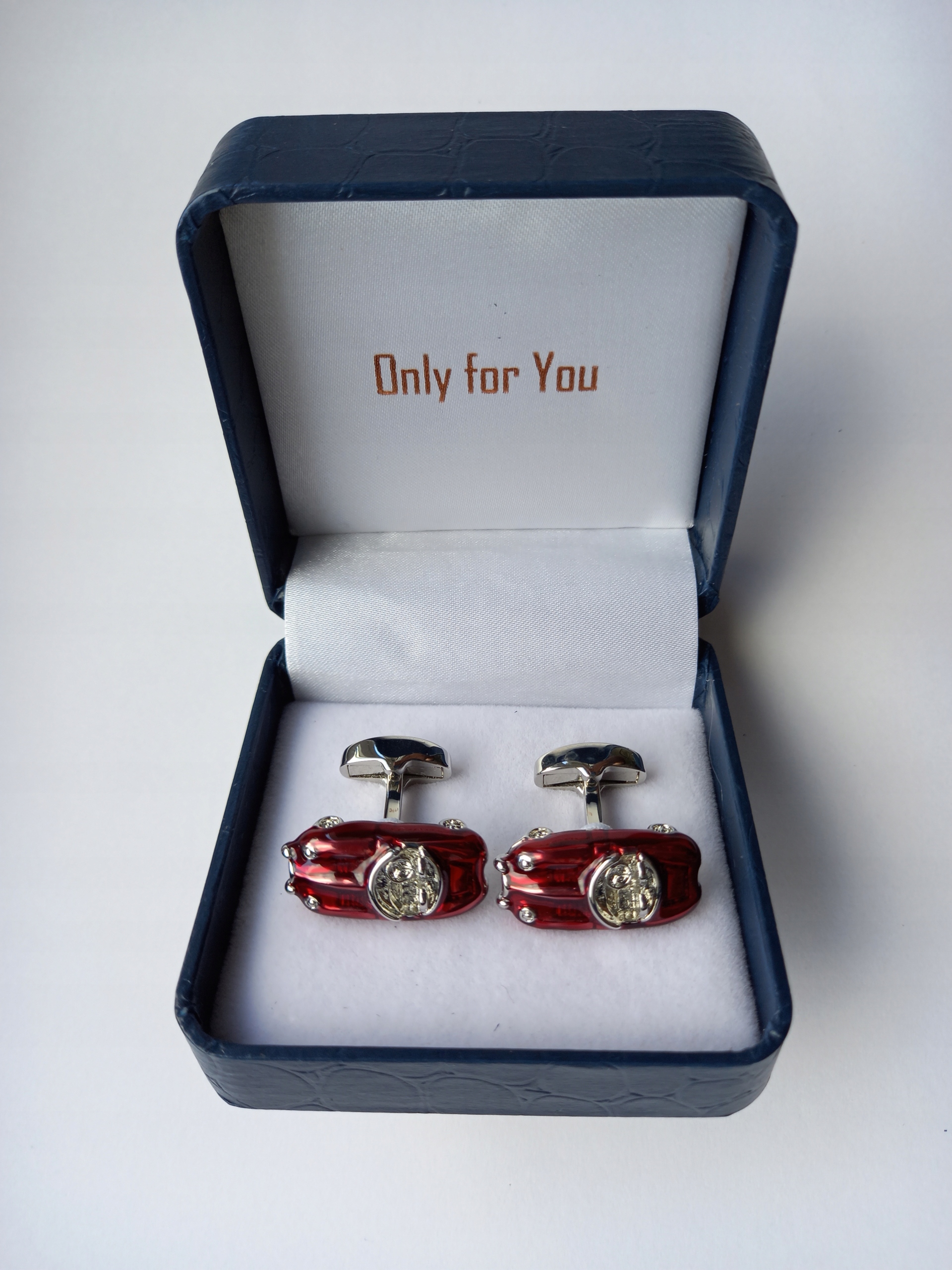 Manžetové knoflíčky Jaguar E-Type pouzdro z hadí kůže