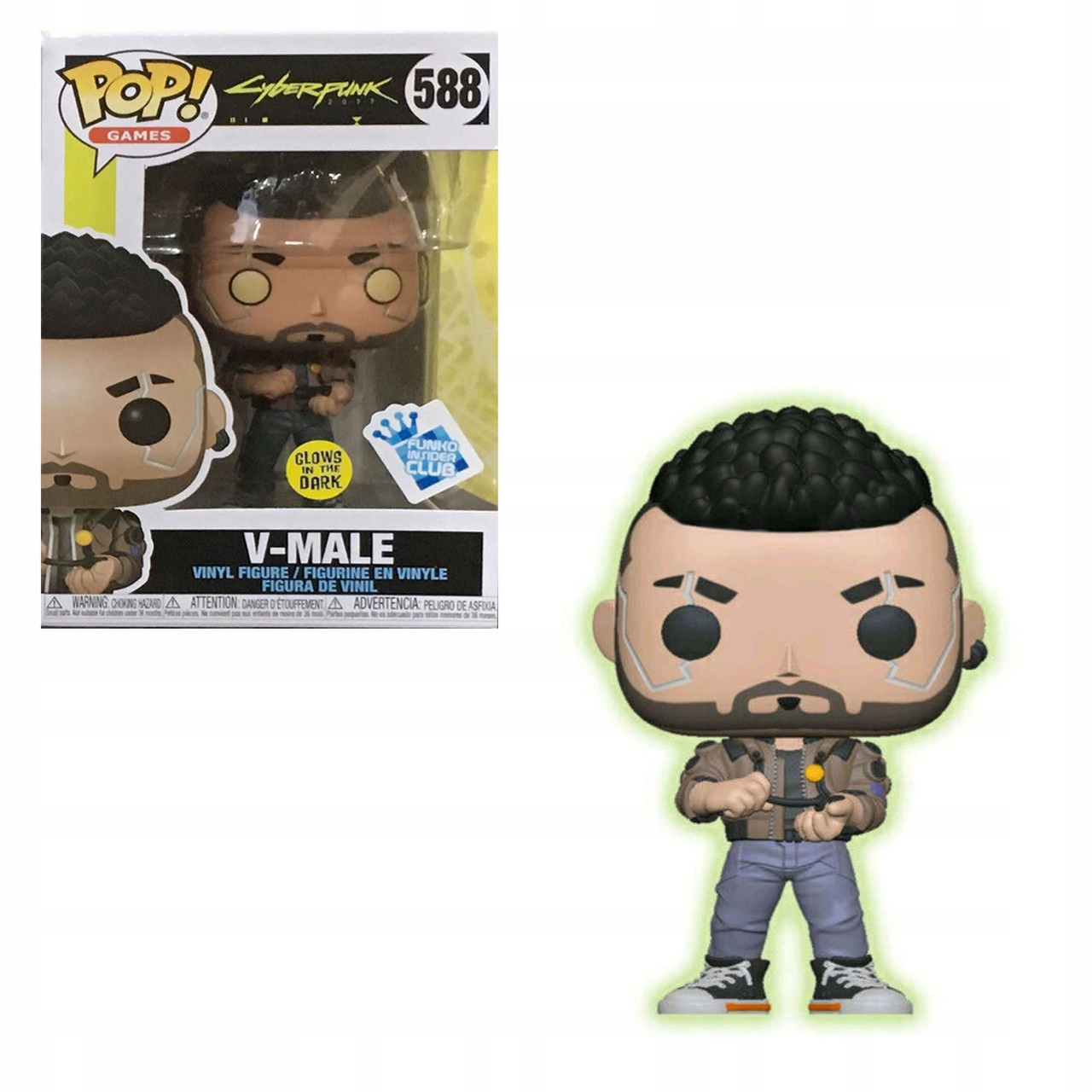 Figurka Funko Pop! Cyberpunk 2077: V Male 588 Glow Exc Funko Insider