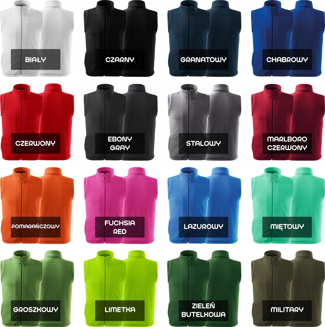 POLAR KAMIZELKA Z HAFTEM LOGO NADRUK POLICJA STRAŻ OCHRONA Malfini 518 Rodzaj aplikacji z haftem