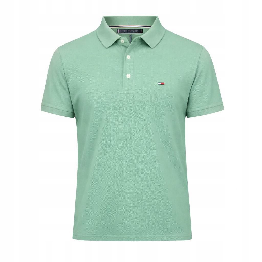 Tričko Regular fit Tommy Hilfiger pánské polo zelené velikost S