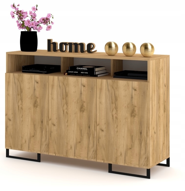 Velká komoda Luna 3D 135 Dub Craft Loft