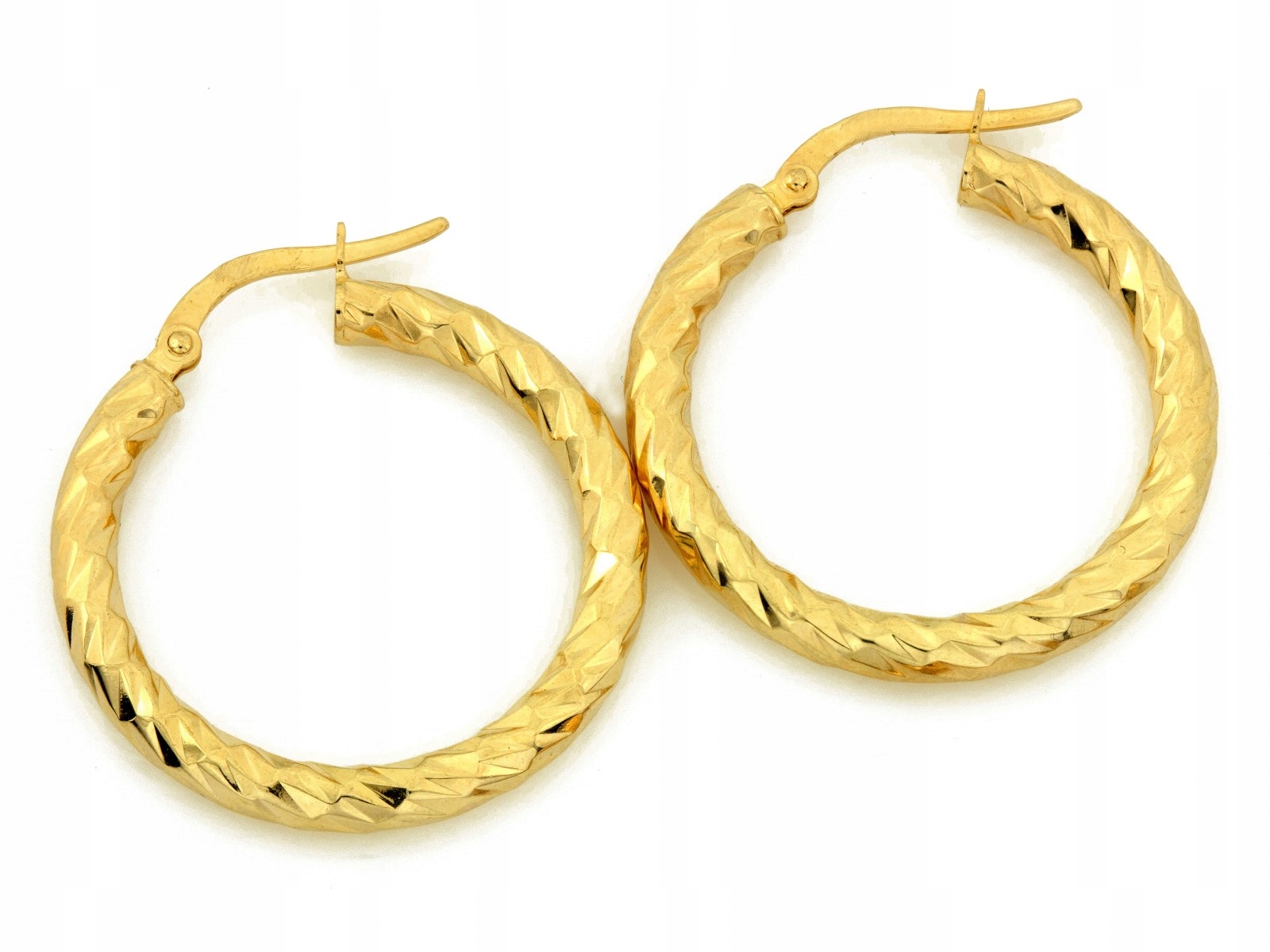 Dámské zlaté Náušnice 585, stylový kruh pro maminku