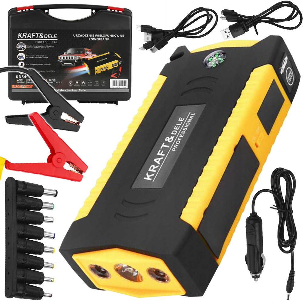Jump Starter Booster Multifunkčné Zariadenie Powerbank Kufor 16 800 mAh