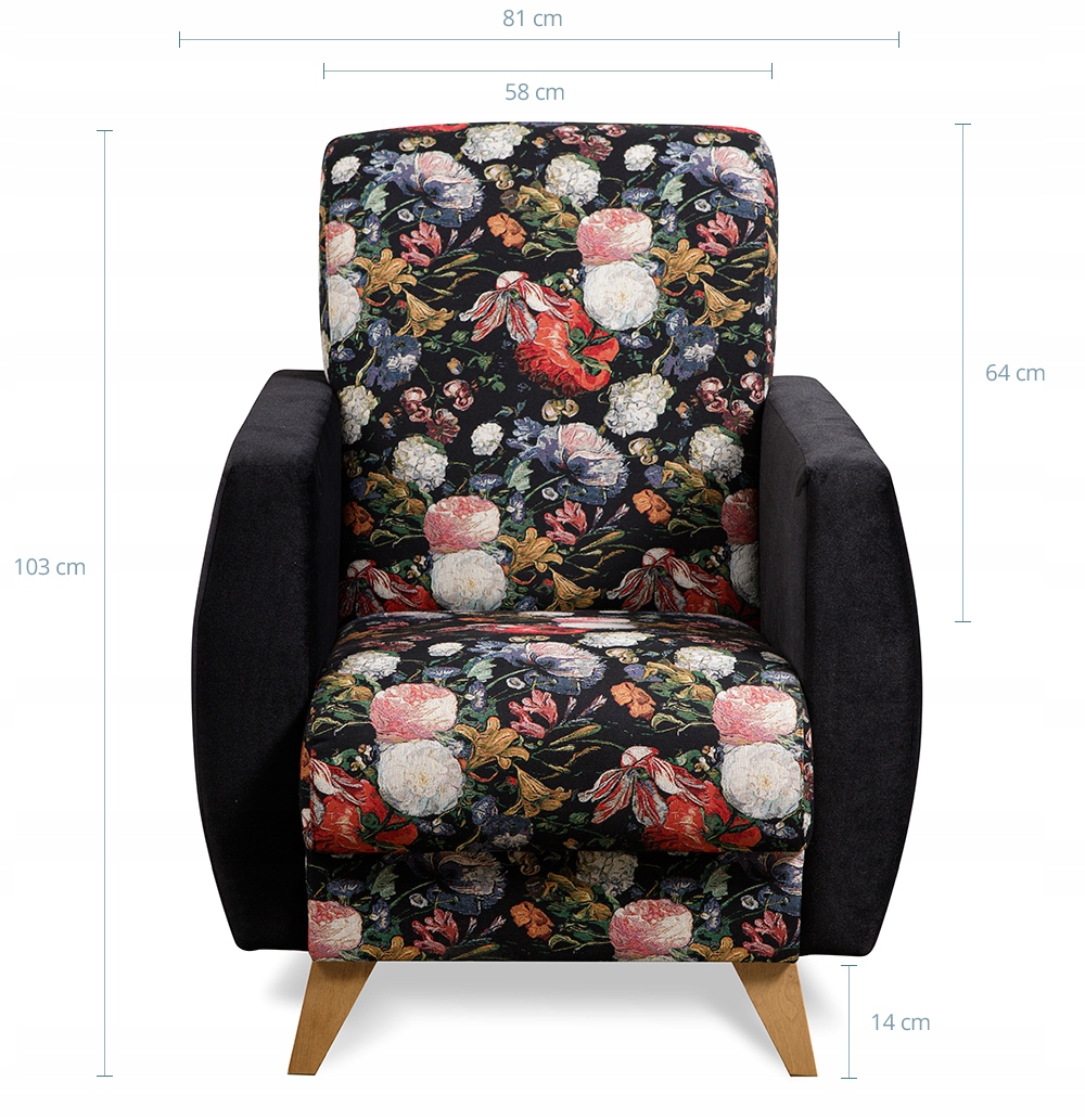 Retro Fotel Patchwork Ręcznie Szyty Marka inna