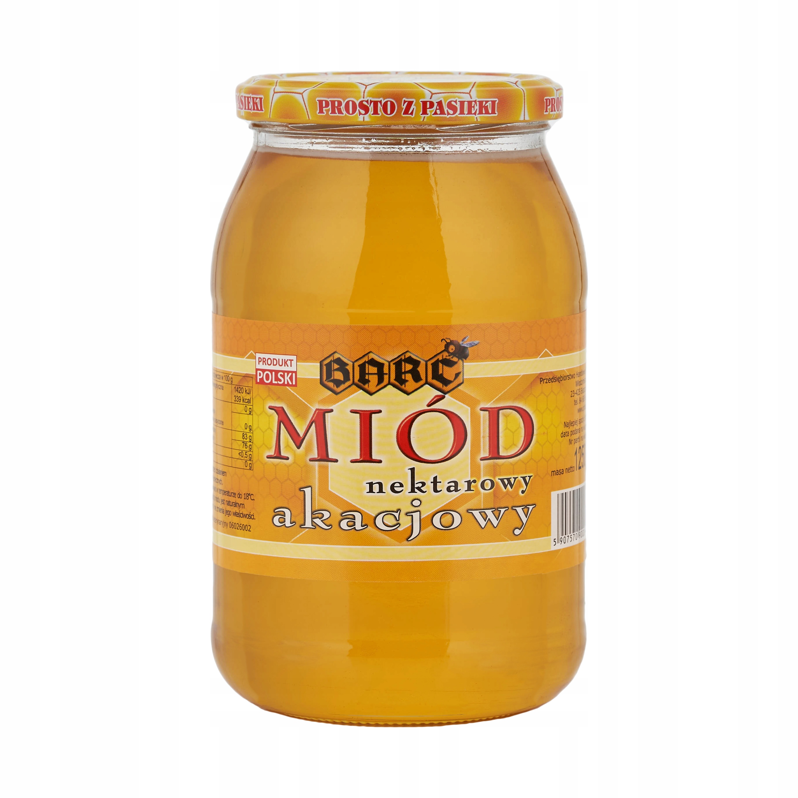 Levně Akátový med polský 1250 g – jemný nektarový med, tekutý