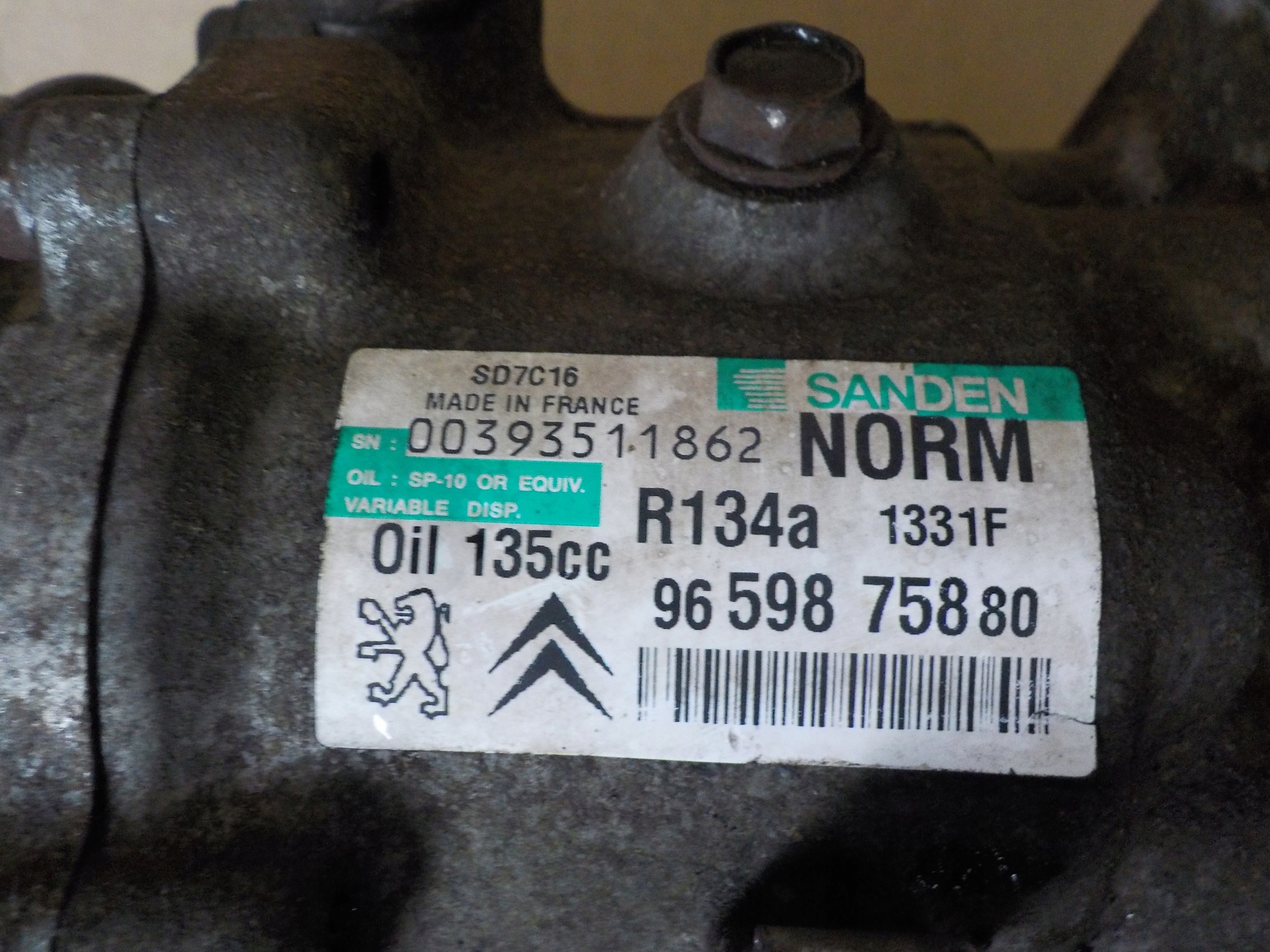 CITROEN C4 PICASSO II 1.6 HDI originale compressore pompa climatizzatore aria condizionata 9659875880